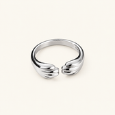 Adjustable Women's Ring with Cat Paw Design
