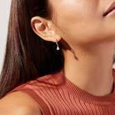Drop huggie earrings