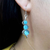 Ladies Drop Earrings with Extended Pendant Design