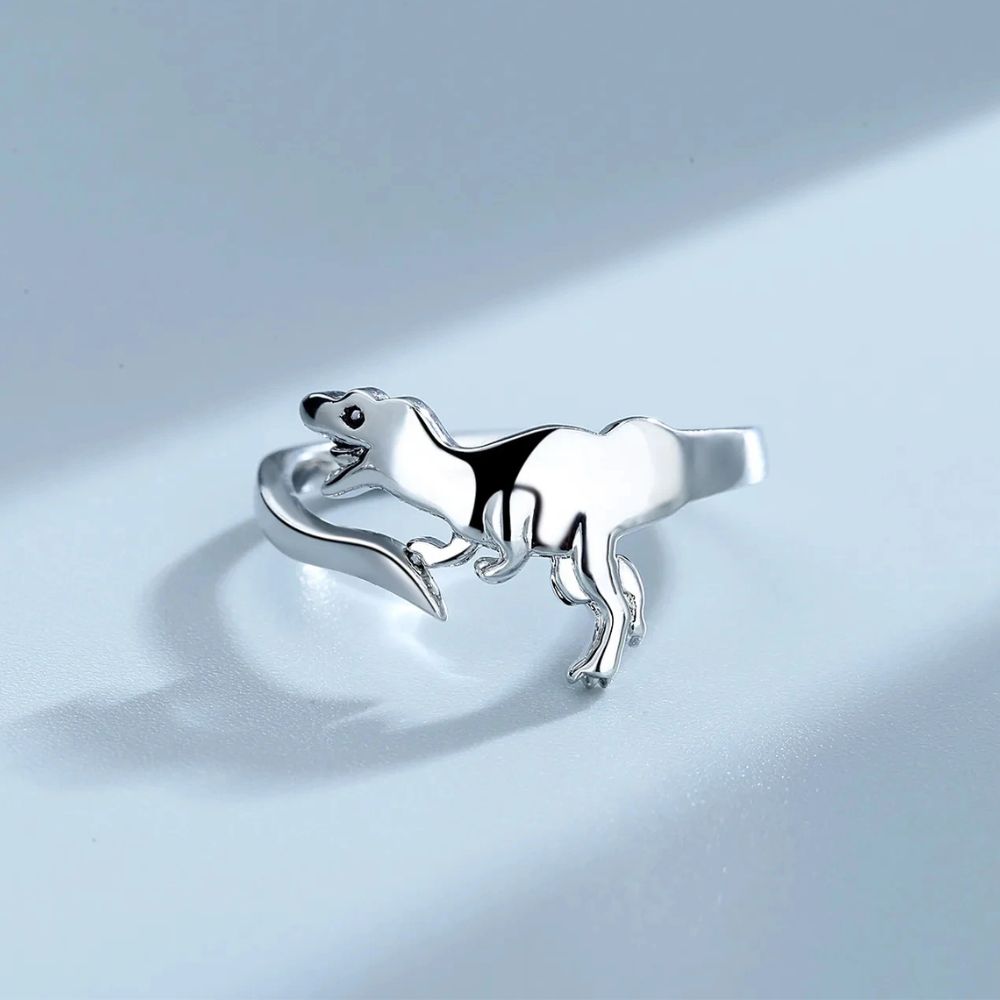 Adjustable Dinosaur Ring with Open Design
