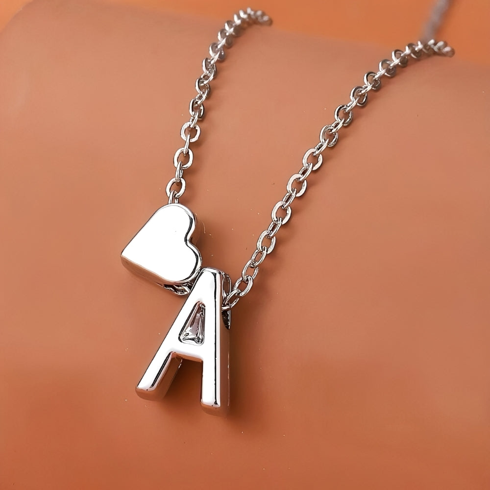 Initial heart jewelry set