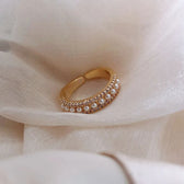 Adjustable Ring for Women Featuring an Open Design with Elegant Accents