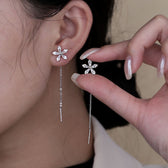 Ladies Thread Earrings with Floral Motif