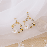 Women Earrings with Flower Crown Design (Pair)