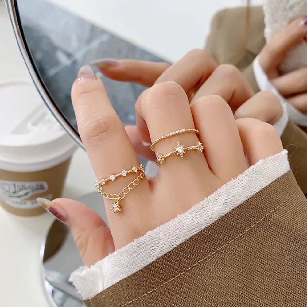 Adjustable Star Rings for Women