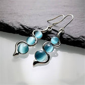 Ladies Drop Earrings with Extended Pendant Design