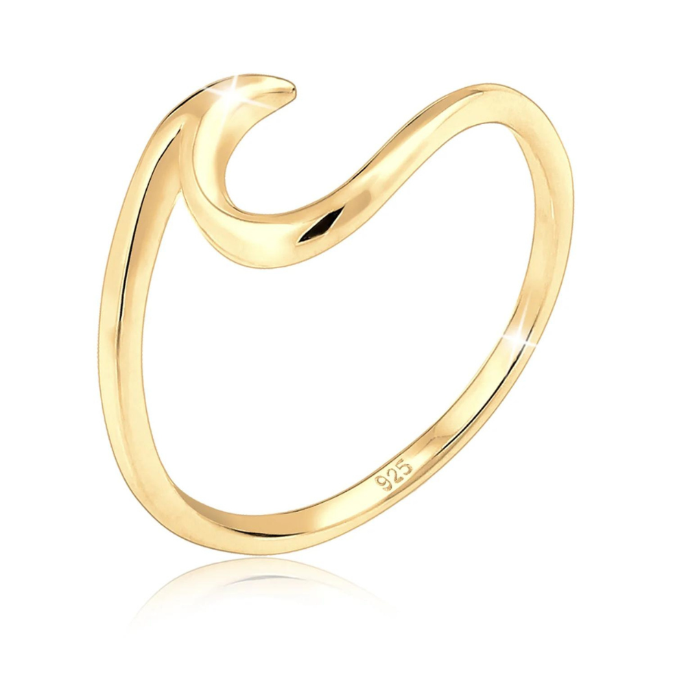Wave-shaped ring