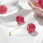 Women's Cherry Earrings with Pendant Style