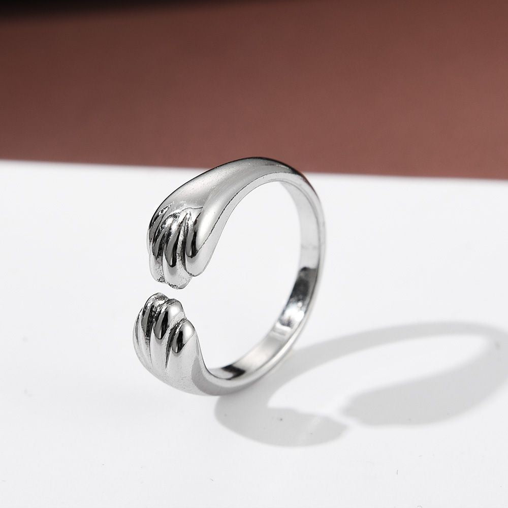 Adjustable Women's Ring with Cat Paw Design