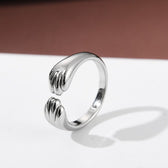 Adjustable Women's Ring with Cat Paw Design