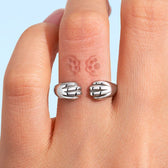 Adjustable Women's Ring with Cat Paw Design