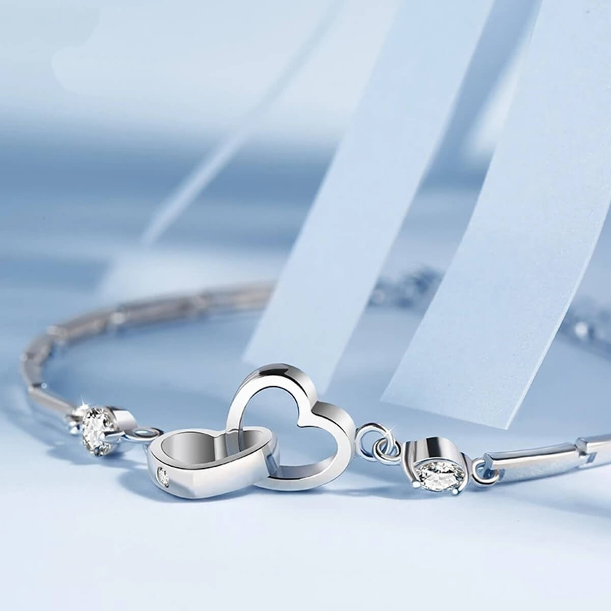 Women's Adjustable Heart Bracelet