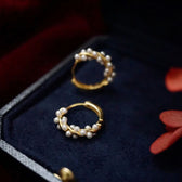 Women Twisted Earrings with Ball Detail - 1 Pair