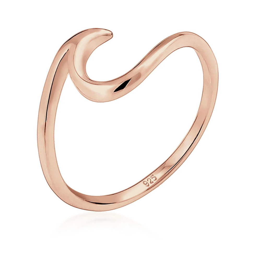 Wave-shaped ring