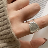 Women Adjustable Chunky Ring with Hammered Design