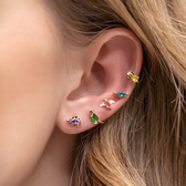 Women's Dino Earrings in Pair Featuring Dinosaur Design and Decorative Stone Details