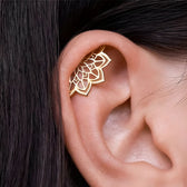 Women’s Helix Earring Featuring Mandala Design