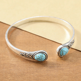 Adjustable Boho Bracelet for Women with Decorative Stone Accents