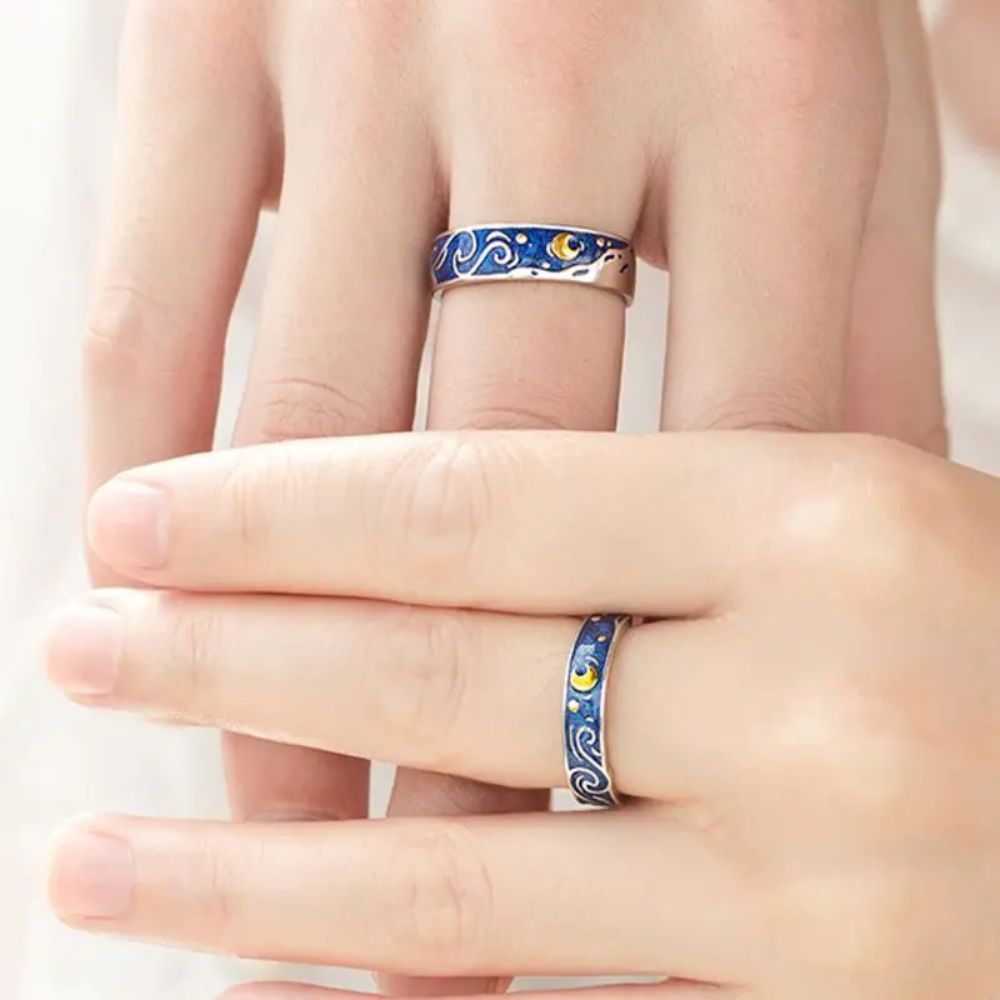 Women Adjustable Starry Sky Ring Set - Pair