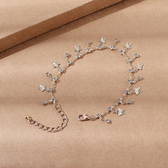 Butterfly anklet with tassels