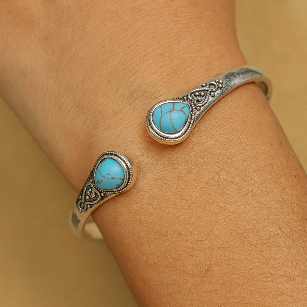 Adjustable Boho Bracelet for Women with Decorative Stone Accents