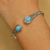 Adjustable Boho Bracelet for Women with Decorative Stone Accents