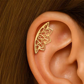 Women’s Helix Earring Featuring Mandala Design