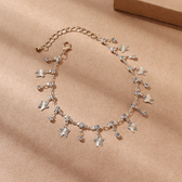 Butterfly anklet with tassels