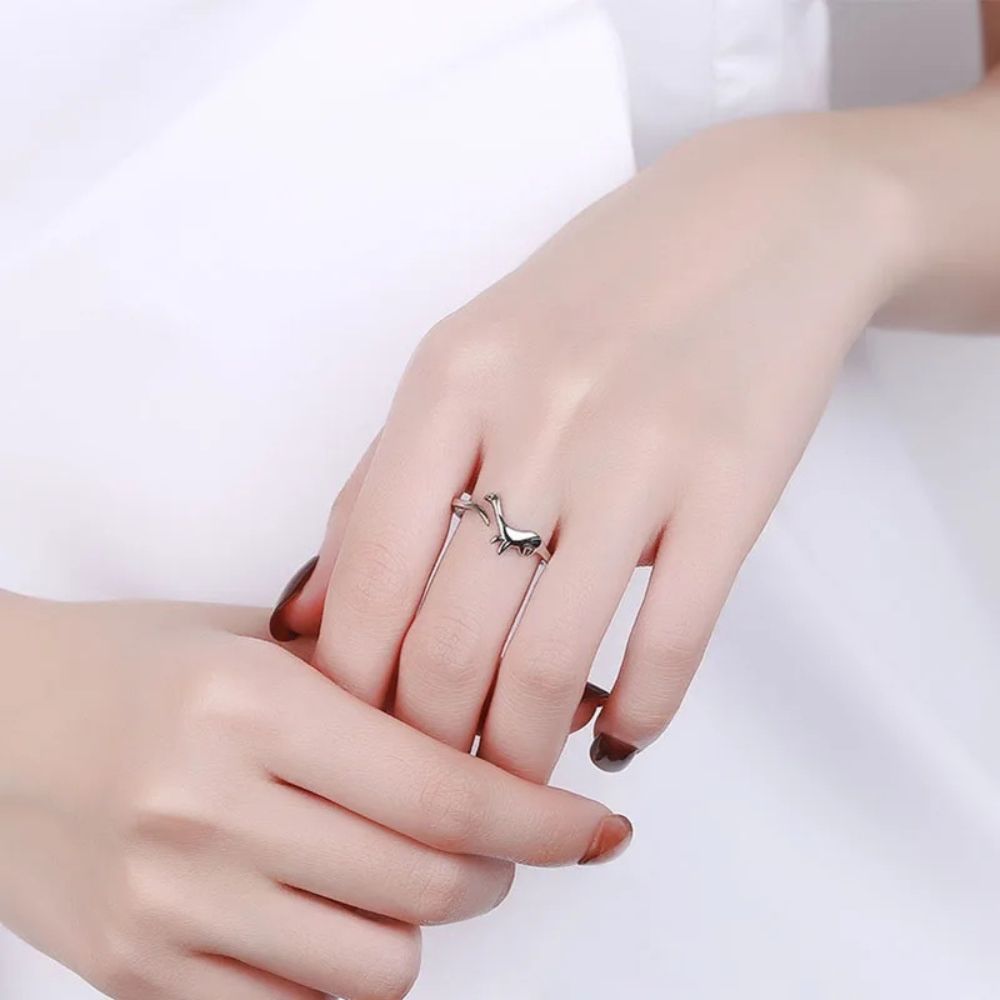 Adjustable Dinosaur Ring with Open Design