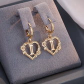 Women's Heart Hoops Featuring Initial and Floral Accents