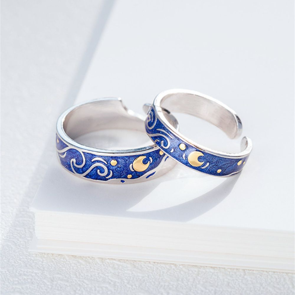 Women Adjustable Starry Sky Ring Set - Pair