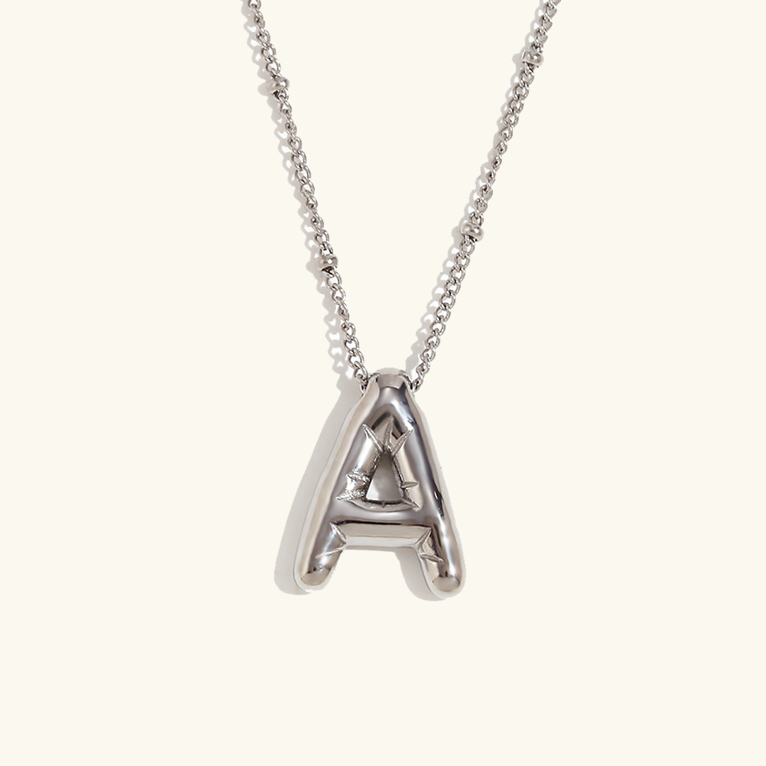 Balloon initial necklace