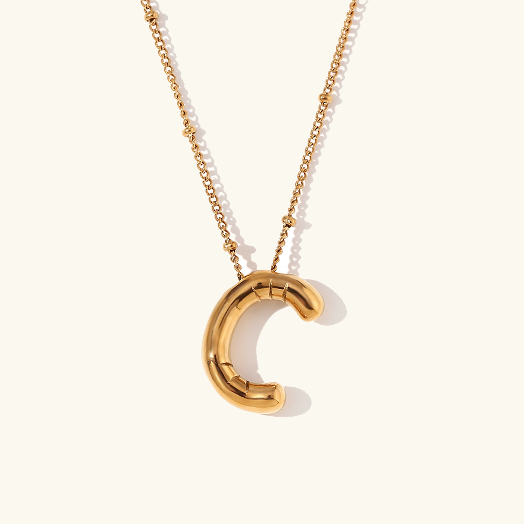 Balloon initial necklace