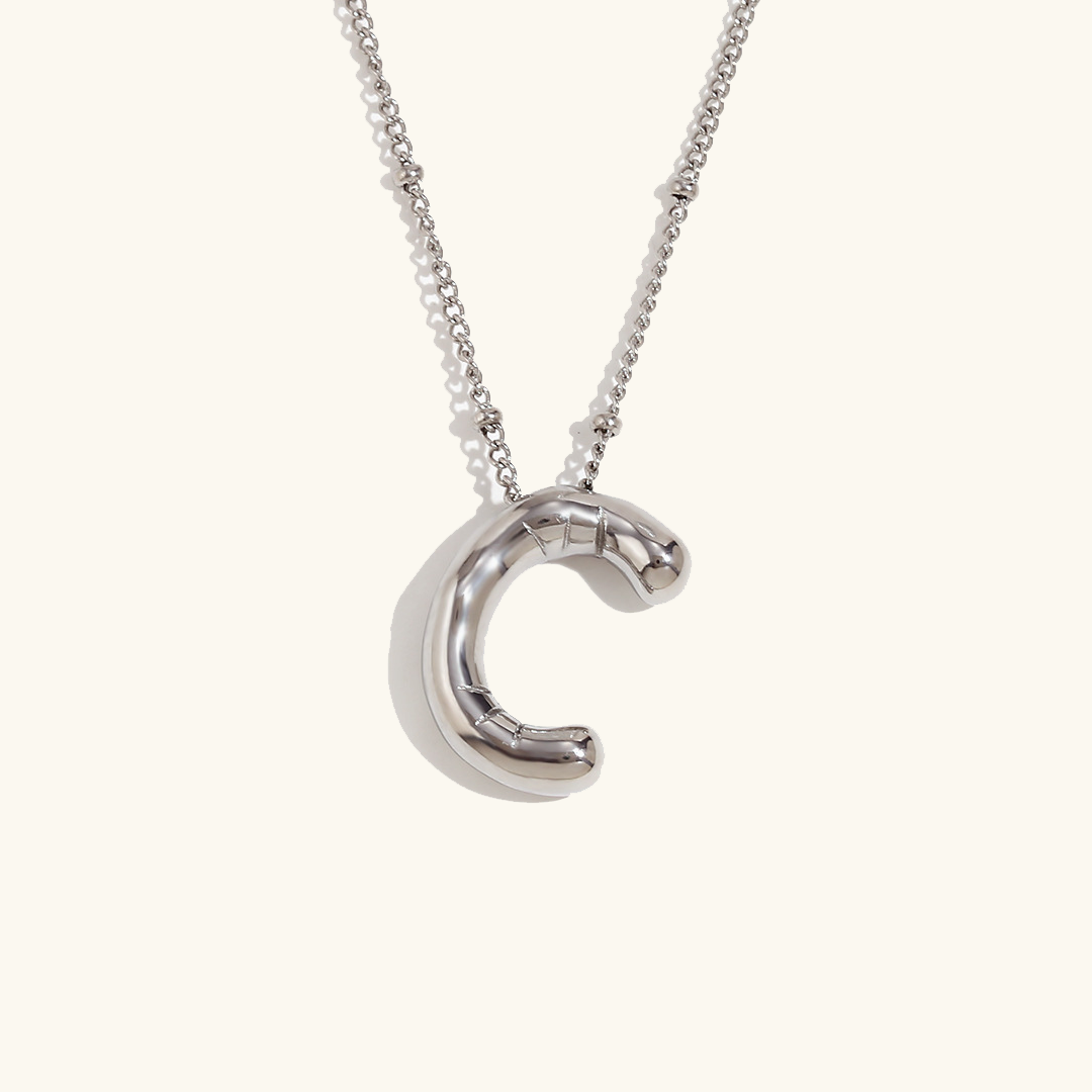 Balloon initial necklace