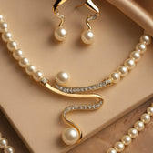 Women's 2-Piece Jewelry Set Featuring Necklace and Earrings