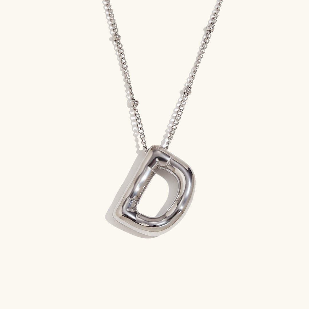 Balloon initial necklace