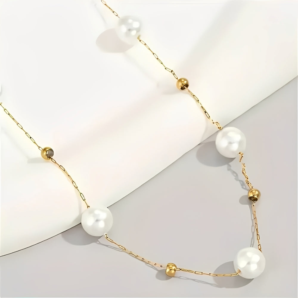 Women's Necklace in Satellite Style with Round Jewelry Details
