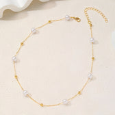 Women's Necklace in Satellite Style with Round Jewelry Details