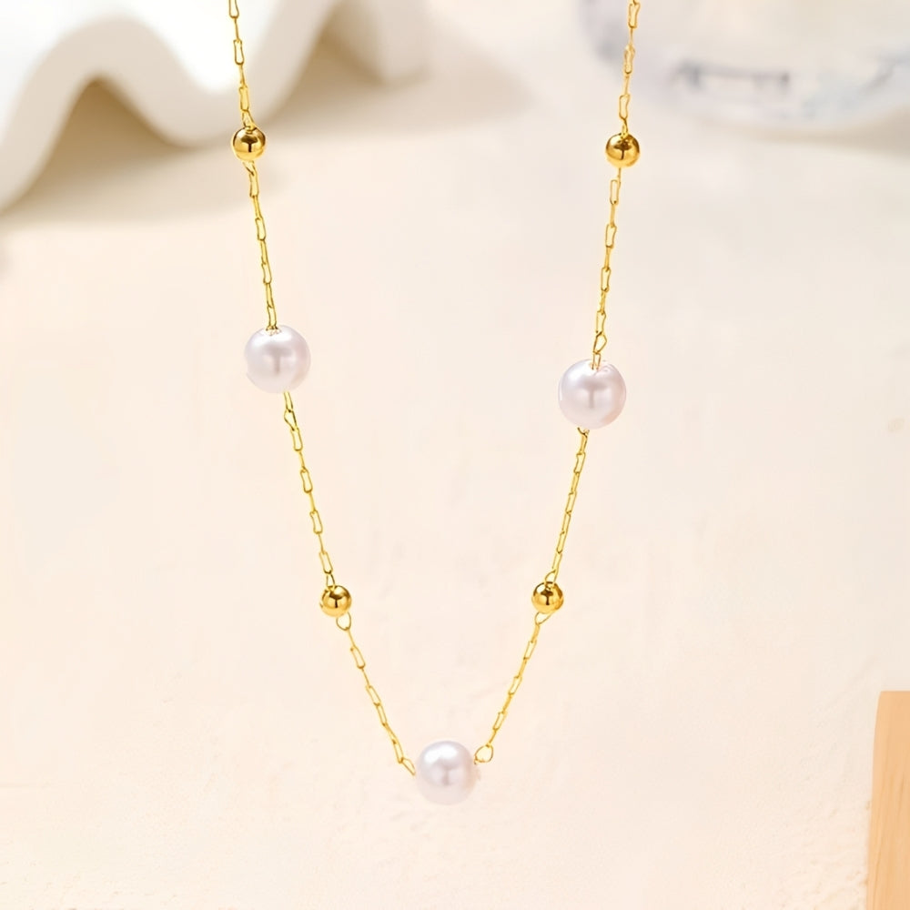 Women's Necklace in Satellite Style with Round Jewelry Details