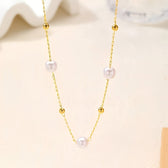 Women's Necklace in Satellite Style with Round Jewelry Details