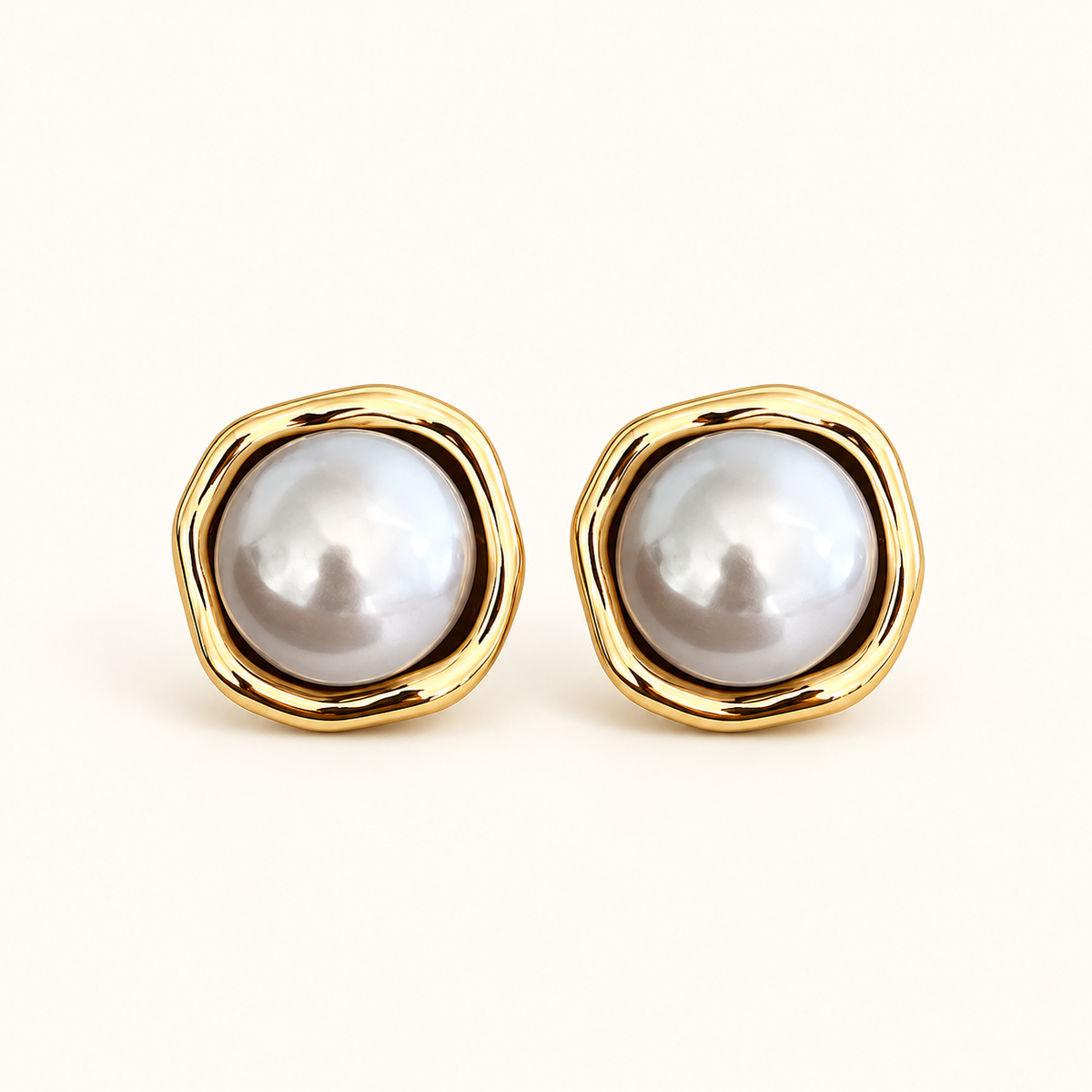 Women's Vintage Earrings Featuring Round Jewelry Elements