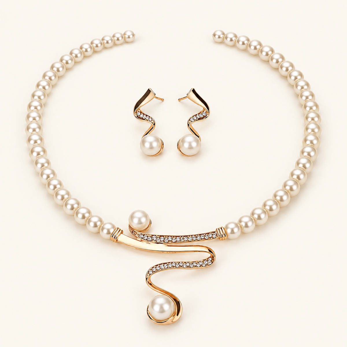 Women's 2-Piece Jewelry Set Featuring Necklace and Earrings