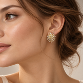 Women's Firework Earrings with Ray-Inspired Design