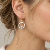 Women's Vintage-Style Earrings with Stone Accents