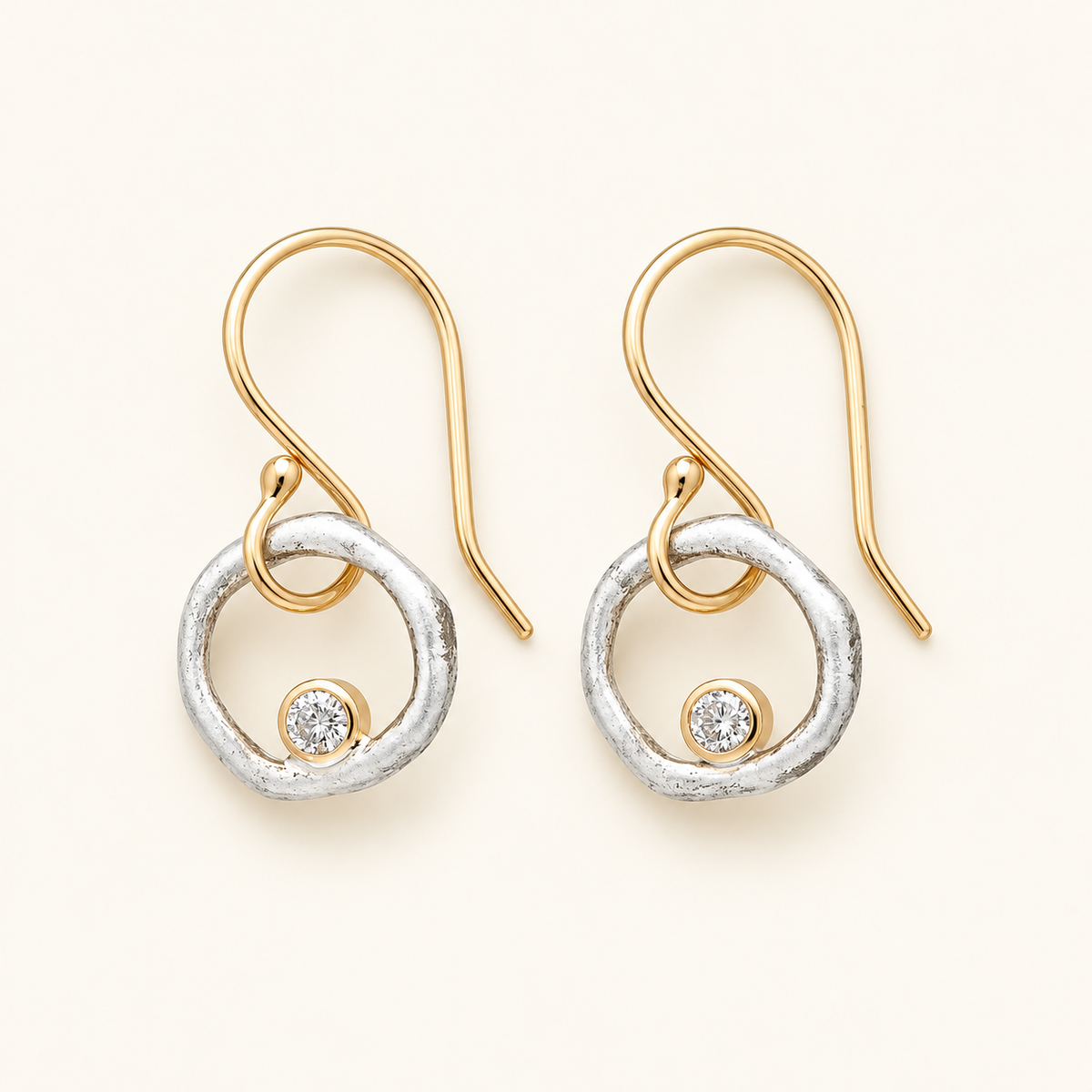Women's Vintage-Style Earrings with Stone Accents