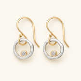 Women's Vintage-Style Earrings with Stone Accents