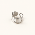 Women Adjustable Chunky Ring with Hammered Design