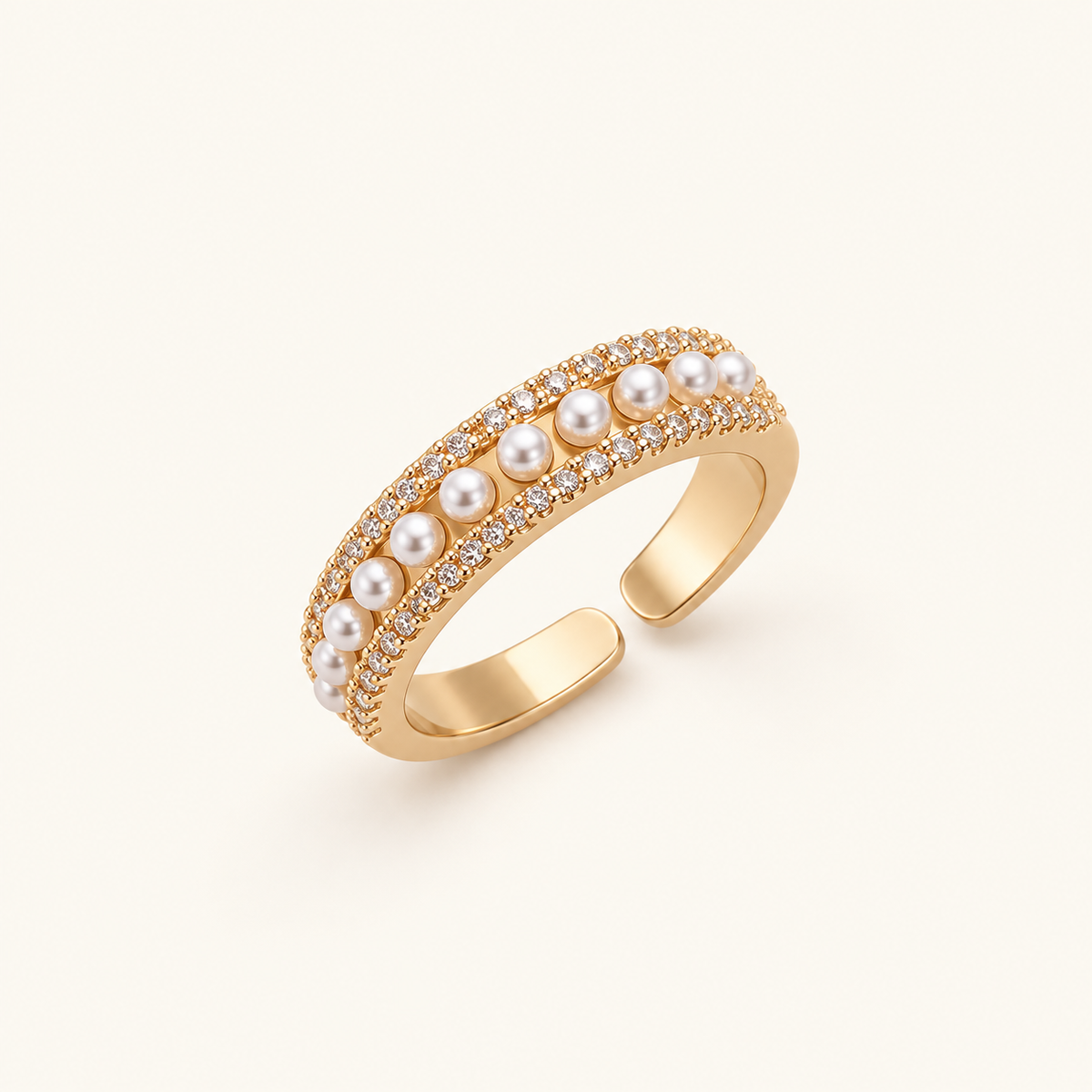 Adjustable Ring for Women Featuring an Open Design with Elegant Accents