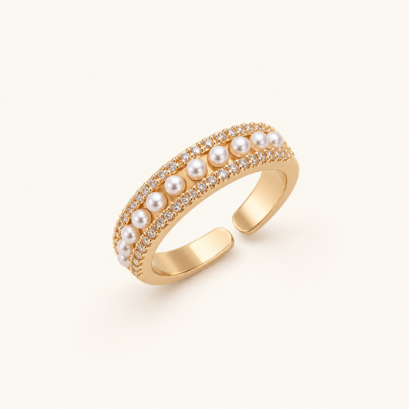 Adjustable Ring for Women Featuring an Open Design with Elegant Accents