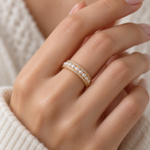 Adjustable Ring for Women Featuring an Open Design with Elegant Accents